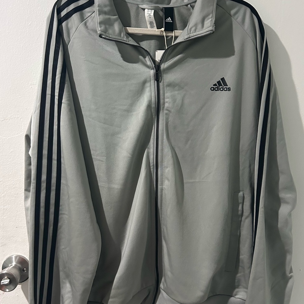 Adidas Gray Windbreaker Jacket